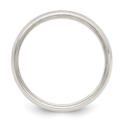 Sterling Silver 5mm Half Round Milgrain Size 6 Band