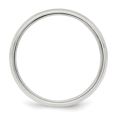 Sterling Silver 6mm Half Round Milgrain Size 5 Band