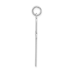 Sterling Silver Rhodium-plated Laser Designed Cross Pendant - 46