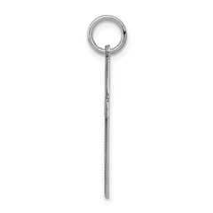 Sterling Silver Rhodium-plated Laser Designed Cross Pendant - 14