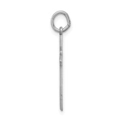Sterling Silver Rhodium-plated Laser Designed Cross Pendant - 17