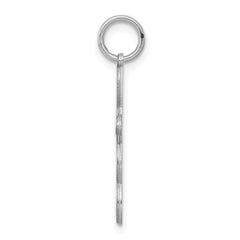 Sterling Silver Rhodium-plated Laser Designed Cross Pendant - 48