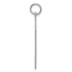 Sterling Silver Rhodium-plated Laser Designed Cross Pendant - 55