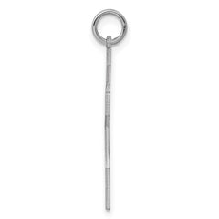 Sterling Silver Rhodium-plated Laser Designed Cross Pendant - 58