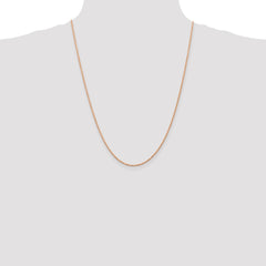 14K Rose Gold 24 inch 1.5mm Diamond-cut Man Made Rope with Lobster Clasp Chain