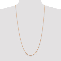 14K Rose Gold 30 inch 1.5mm Diamond-cut Man Made Rope with Lobster Clasp Chain