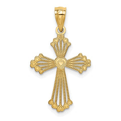 14k Passion Cross Pendant - 8