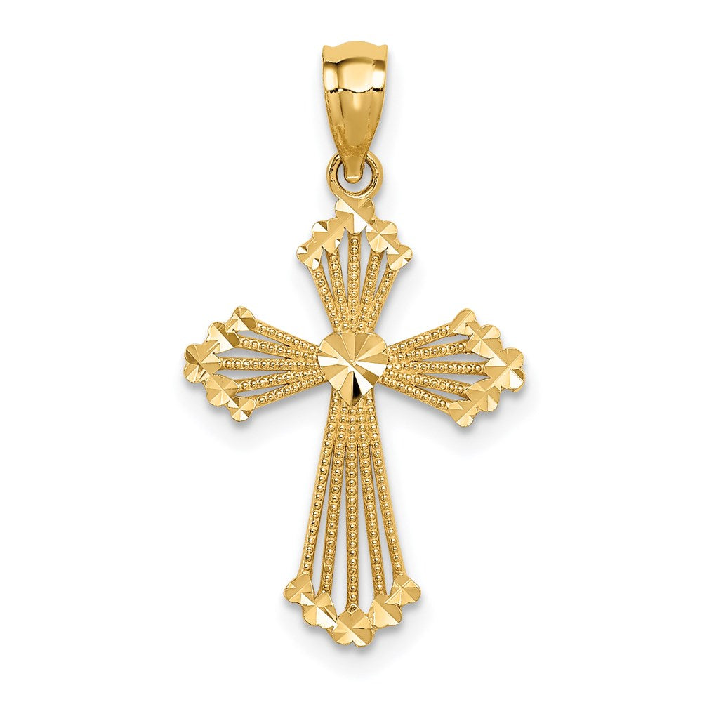 14k Passion Cross Pendant - 8
