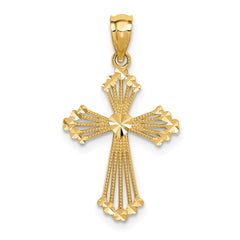 14k Passion Cross Pendant - 8