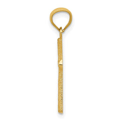 14k Diamond-cut Cross Pendant - 5