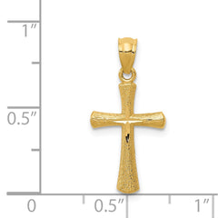 14k Diamond-cut Cross Pendant - 5