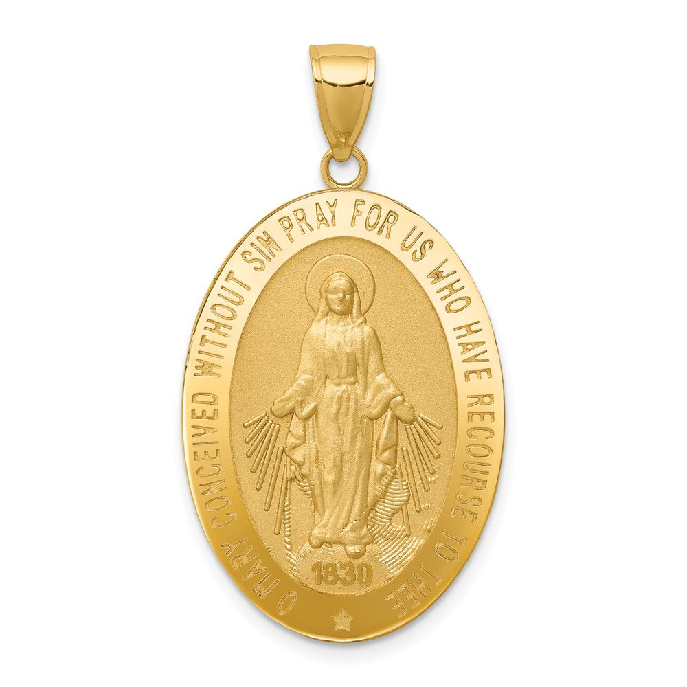 14k Miraculous Medal Pendant - 4