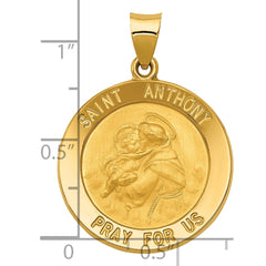 14k Saint Anthony Medal Hollow Pendant