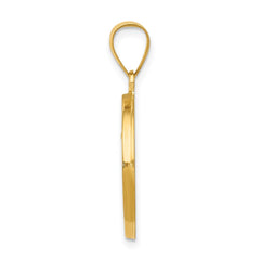 14k Saint Anthony Medal Hollow Pendant - 2