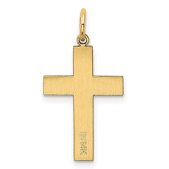 14k Polished Cross Pendant - 14