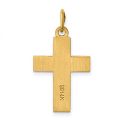 14k Polished Cross Pendant - 18