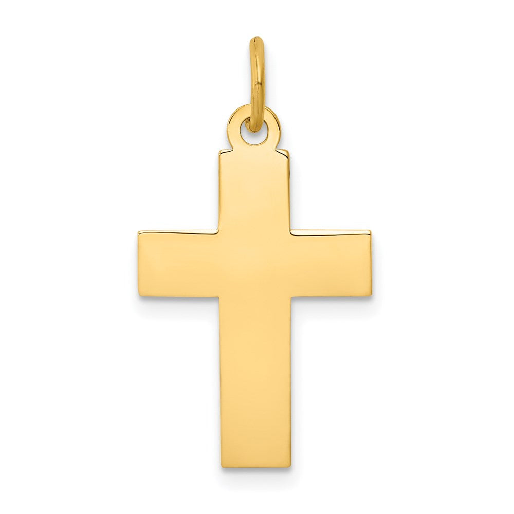 14k Polished Cross Pendant - 18