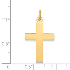 14k Polished Cross Pendant - 31