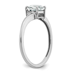 Sterling Silver Rhodium-plated White Topaz and Diamond Ring - 4