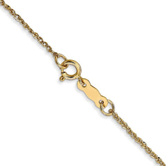 14K 18 inch 1.1mm Ropa with Spring Ring Clasp Chain