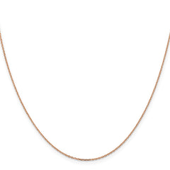 14K Rose Gold 24 inch 1.10mm Diamond-cut Cable with Lobster Clasp Chain
