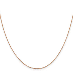 14K Rose Gold 30 inch 1.10mm Diamond-cut Cable with Lobster Clasp Chain