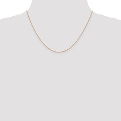 14K Rose Gold 18 inch 1.10mm Diamond-cut Cable with Lobster Clasp Chain