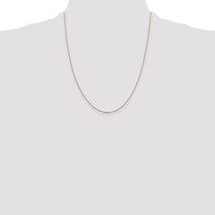 14K Rose Gold 22 inch 1.10mm Diamond-cut Cable with Lobster Clasp Chain