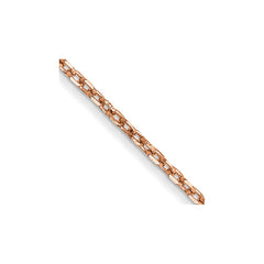 14K Rose Gold 24 inch 1.10mm Diamond-cut Cable with Lobster Clasp Chain