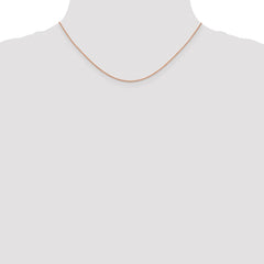 14K Rose Gold 16 inch 1.4mm Diamond-cut Cable with Lobster Clasp Chain