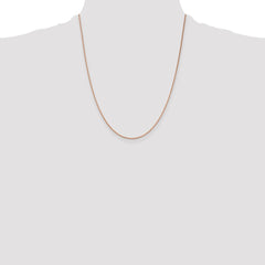 14K Rose Gold 22 inch 1.4mm Diamond-cut Cable with Lobster Clasp Chain