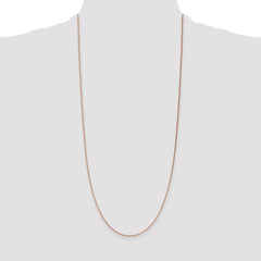 14K Rose Gold 30 inch 1.4mm Diamond-cut Cable with Lobster Clasp Chain