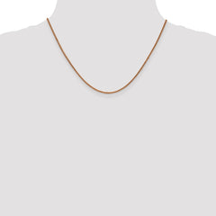 14K Rose Gold 18 inch 1.7mm Diamond-cut Spiga with Lobster Clasp Chain