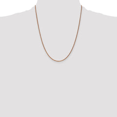 14K Rose Gold 22 inch 1.7mm Diamond-cut Spiga with Lobster Clasp Chain