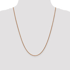14K Rose Gold 24 inch 1.7mm Diamond-cut Spiga with Lobster Clasp Chain
