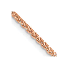 14K Rose Gold 24 inch 1.7mm Diamond-cut Spiga with Lobster Clasp Chain
