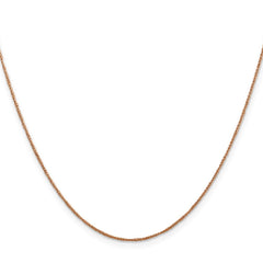 14K Rose Gold 18 inch .7mm Ropa with Spring Ring Clasp Chain