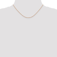 14K Rose Gold 16 inch .7mm Ropa with Spring Ring Clasp Chain