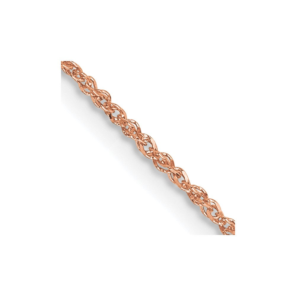 14K Rose Gold 18 inch 1.10mm Ropa with Spring Ring Clasp Chain