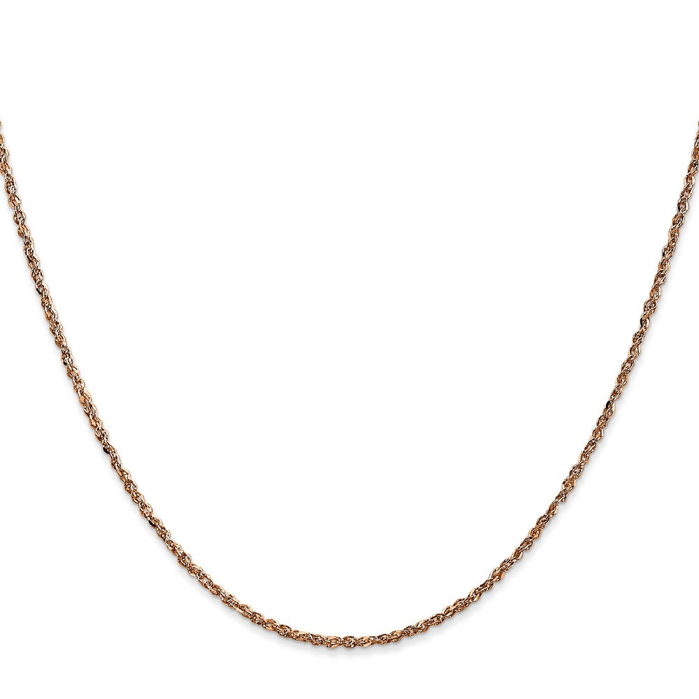 14K Rose Gold 18 inch  1.7mm Ropa with Lobster Clasp Chain