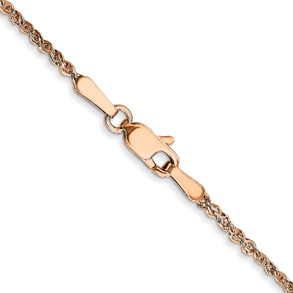 14K Rose Gold 18 inch  1.7mm Ropa with Lobster Clasp Chain