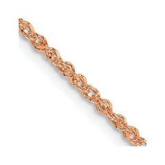 14K Rose Gold 18 inch  1.7mm Ropa with Lobster Clasp Chain