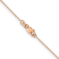 14K Rose Gold 18 inch .8mm Diamond-cut Cable with Lobster Clasp Chain