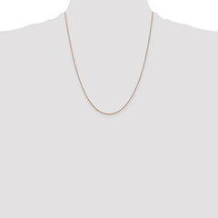 14K Rose Gold 22 inch .8mm Diamond-cut Cable with Lobster Clasp Chain