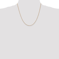 14K Rose Gold 20 inch 1.10mm Box Link with Lobster Clasp Chain