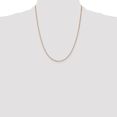 14K Rose Gold 22 inch 1.10mm Box Link with Lobster Clasp Chain