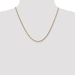 14K Rose Gold 20 inch 2.1mm Diamond-cut Spiga with Lobster Clasp Chain