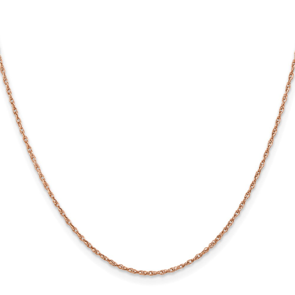 14K Rose Gold 20 inch 1.15mm Baby Rope with Spring Ring Clasp Chain