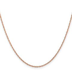 14K Rose Gold 24 inch 1.15mm Baby Rope with Spring Ring Clasp Chain