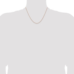 14K Rose Gold 18 inch 1.15mm Baby Rope with Spring Ring Clasp Chain